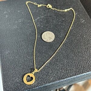 kate spade Gold Circular Pendant Necklace new.